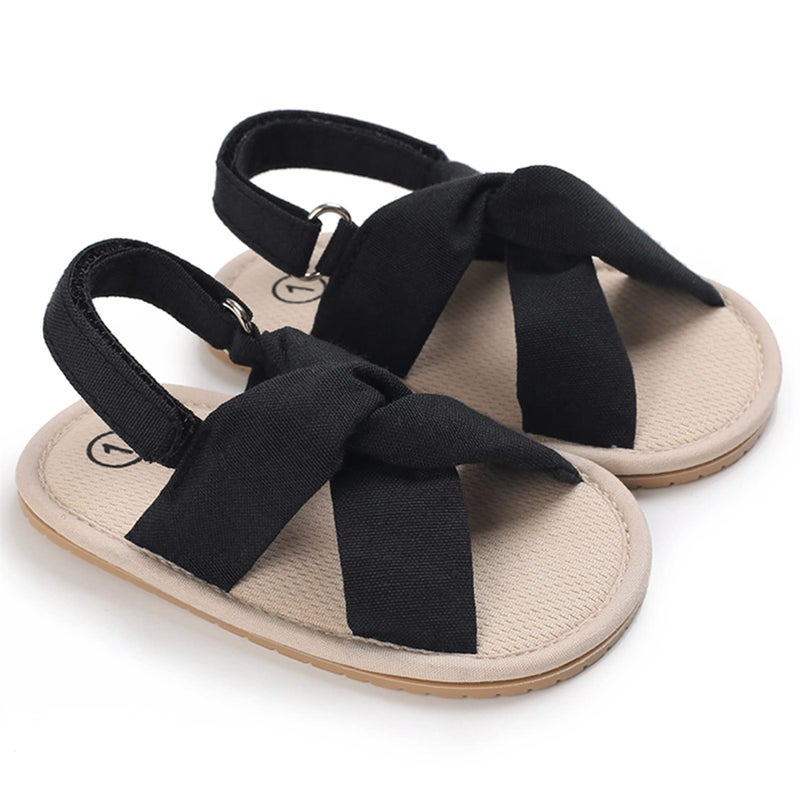CoKate Baby Boys Girls Sandals Rubber Sole Outdoor First Walker Toddler Girls Boys Summer Shoes, D-khaki, 9-12 Months Infant - Image 2
